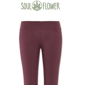 Soul Flower Organic Maroon Cropped Leggings