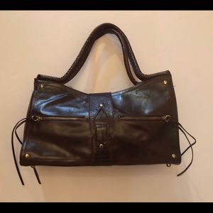 Hand Maid by Michelle Frantz brown leather handbag