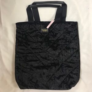 Victoria’s Secret Black Velvet Tote Bag