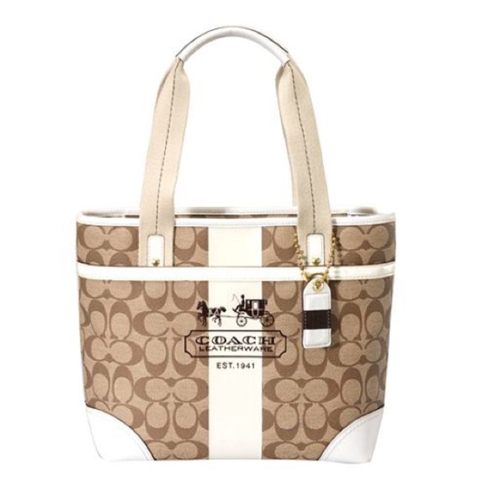 Coach Heritage Stripe Tote