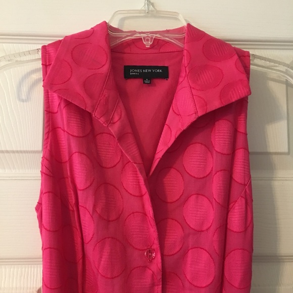 Bright pink sleeveless dress Full skirt & lining - Picture 3 of 4