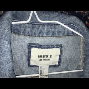 Distressed jean jacket