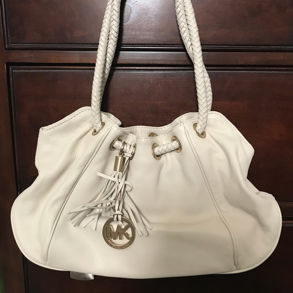 Michael Kors braided handle tote