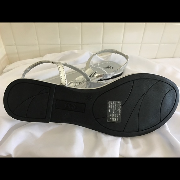 Silver Gem Accent Sandals (never worn) - Picture 2 of 2