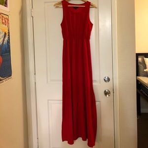 Long red dress