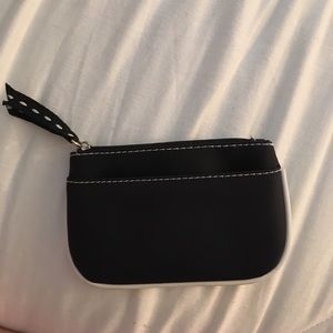 Black and white change purse