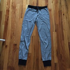 Grey and black joggers