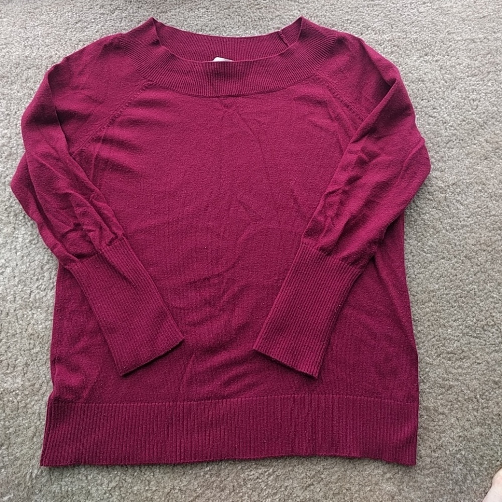 Cranberry red sweater
