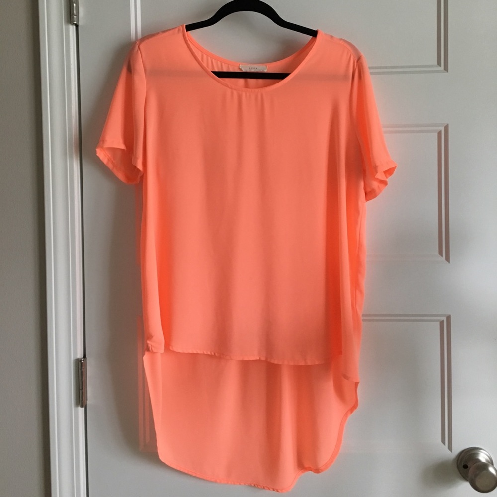 Lush High Low Chiffon Blouse