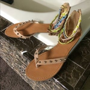 Studded ankle sandal