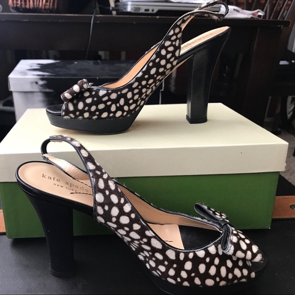 Kate Spade Polka Dot Heels - Picture 1 of 4