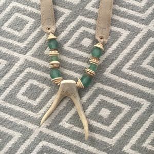 Twine and Twig Double Tip Antler Necklace