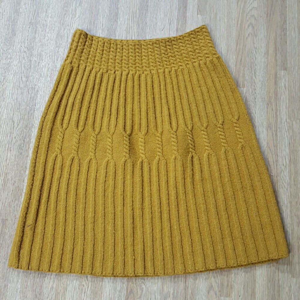 Anthropologie wool knit skirt