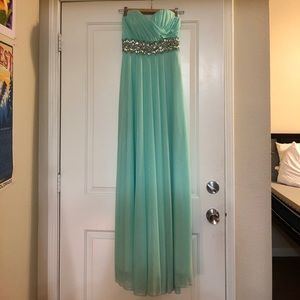Mint prom dress