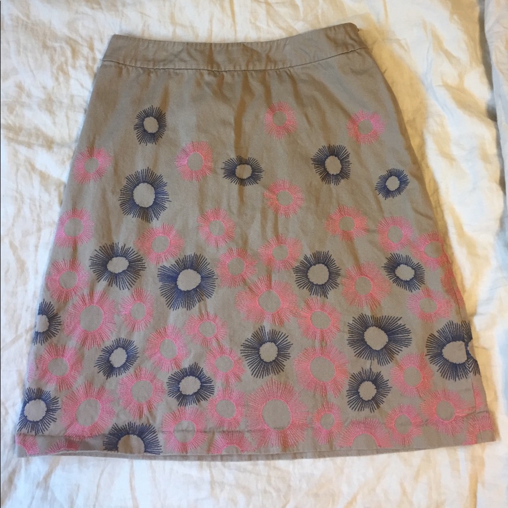Embroidered Boden cotton skirt