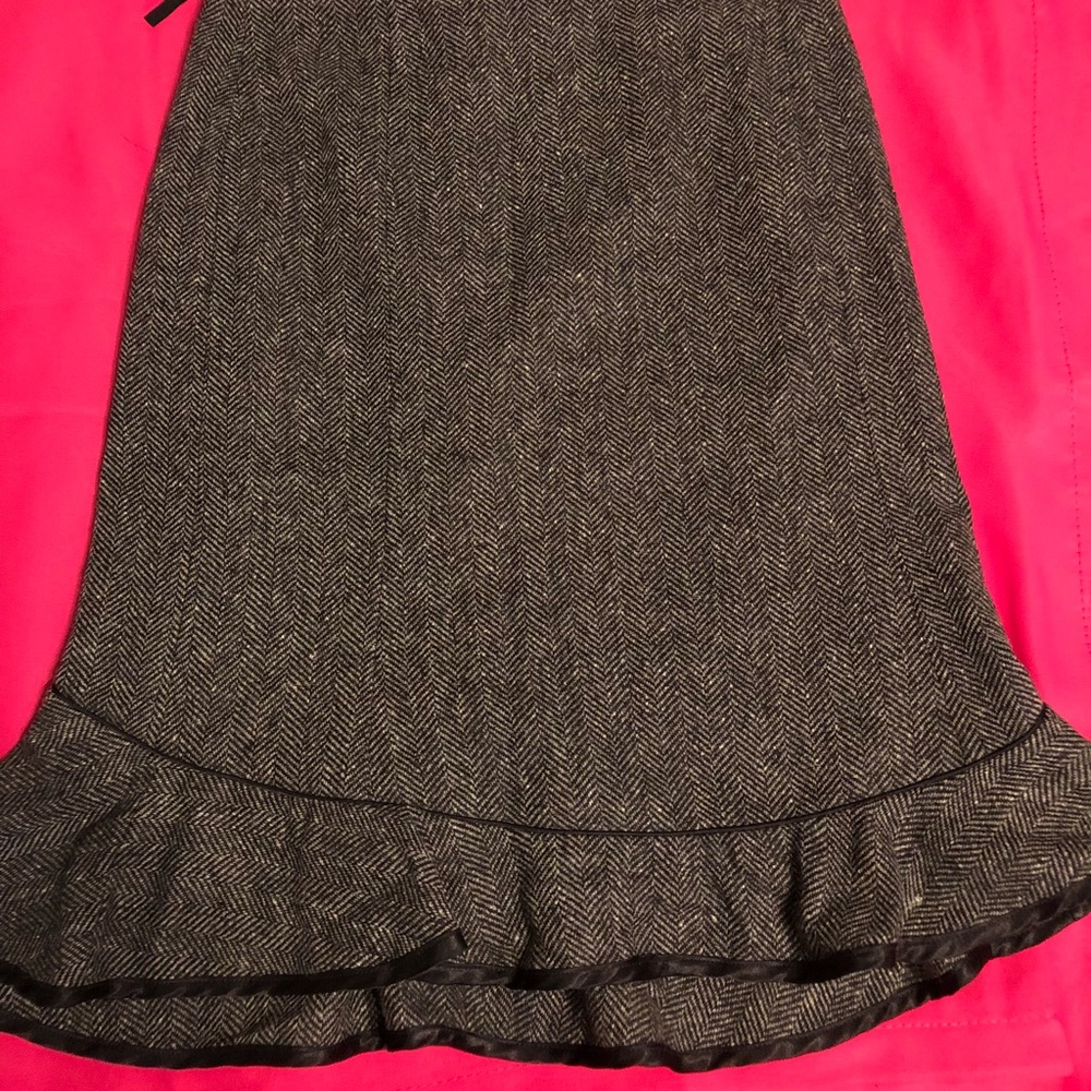 Wool herringbone tulip skirt by Gap.