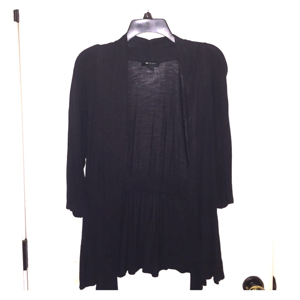 AB Studio Black Lightweight Cardigan.