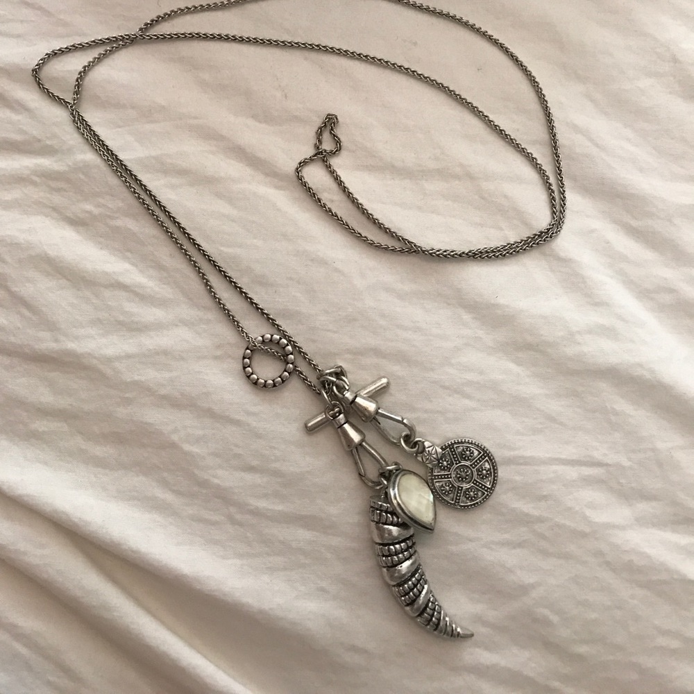 Lucky Brand silver charm necklace