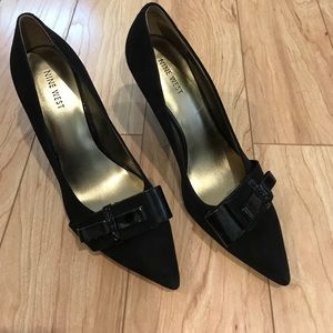 Nine West Black heels worn once! 8.5,  3.5" heel