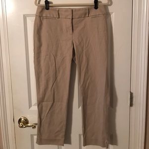 khaki cropped pants