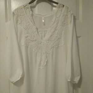 Pretty cream color blouse with beautiful lace