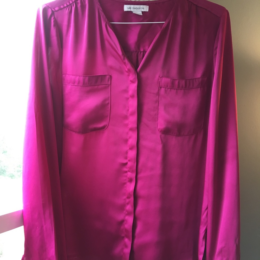 Liz Claiborne Large pink blouse