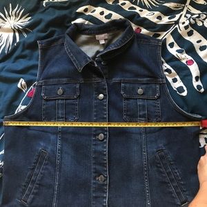 J.Jill dark wash denim vest