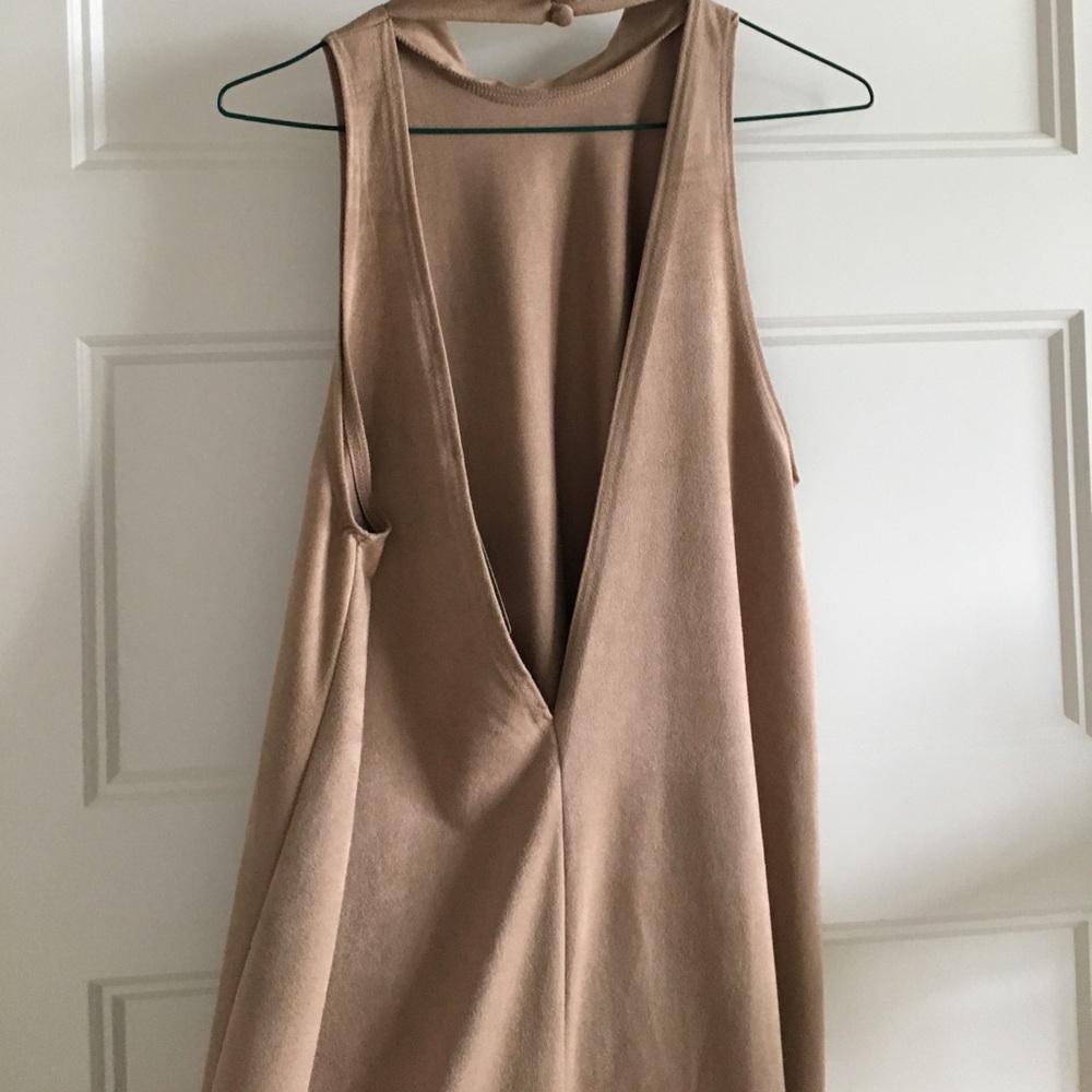 Faux Suede High Neck Dress - Picture 3 of 4