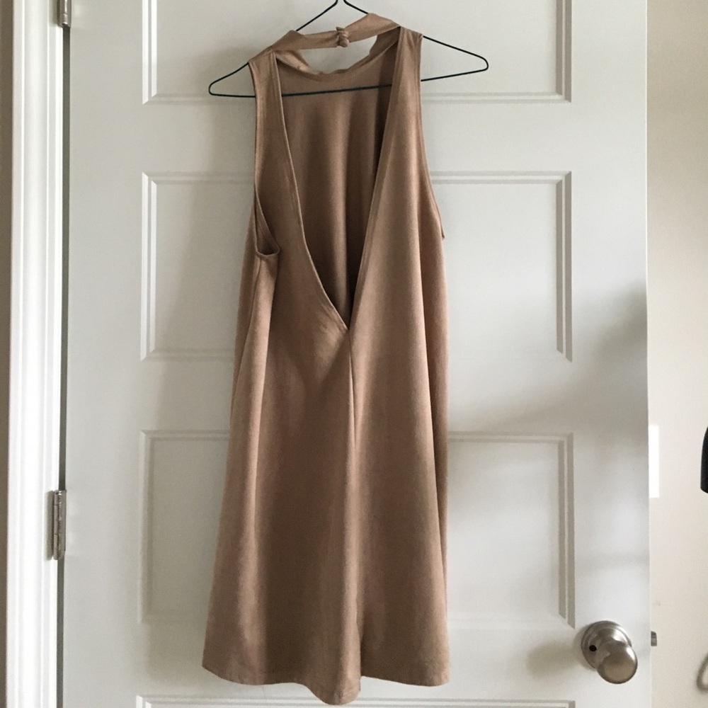 Faux Suede High Neck Dress - Picture 4 of 4