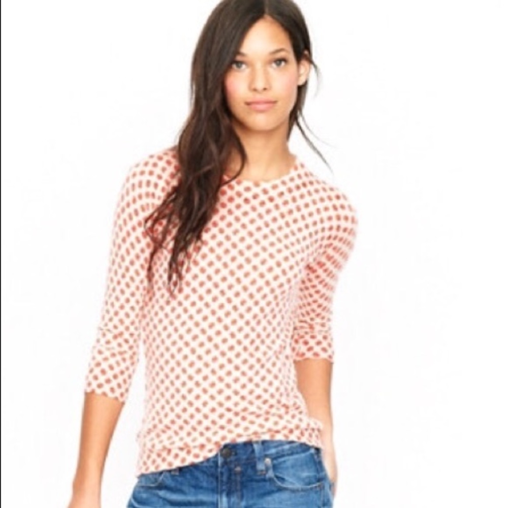 J Crew Apple Orchard Print Merino Wool Sweater XXS
