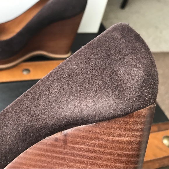 Michael Kors Suede Wooden Heels Wedges - Picture 3 of 5