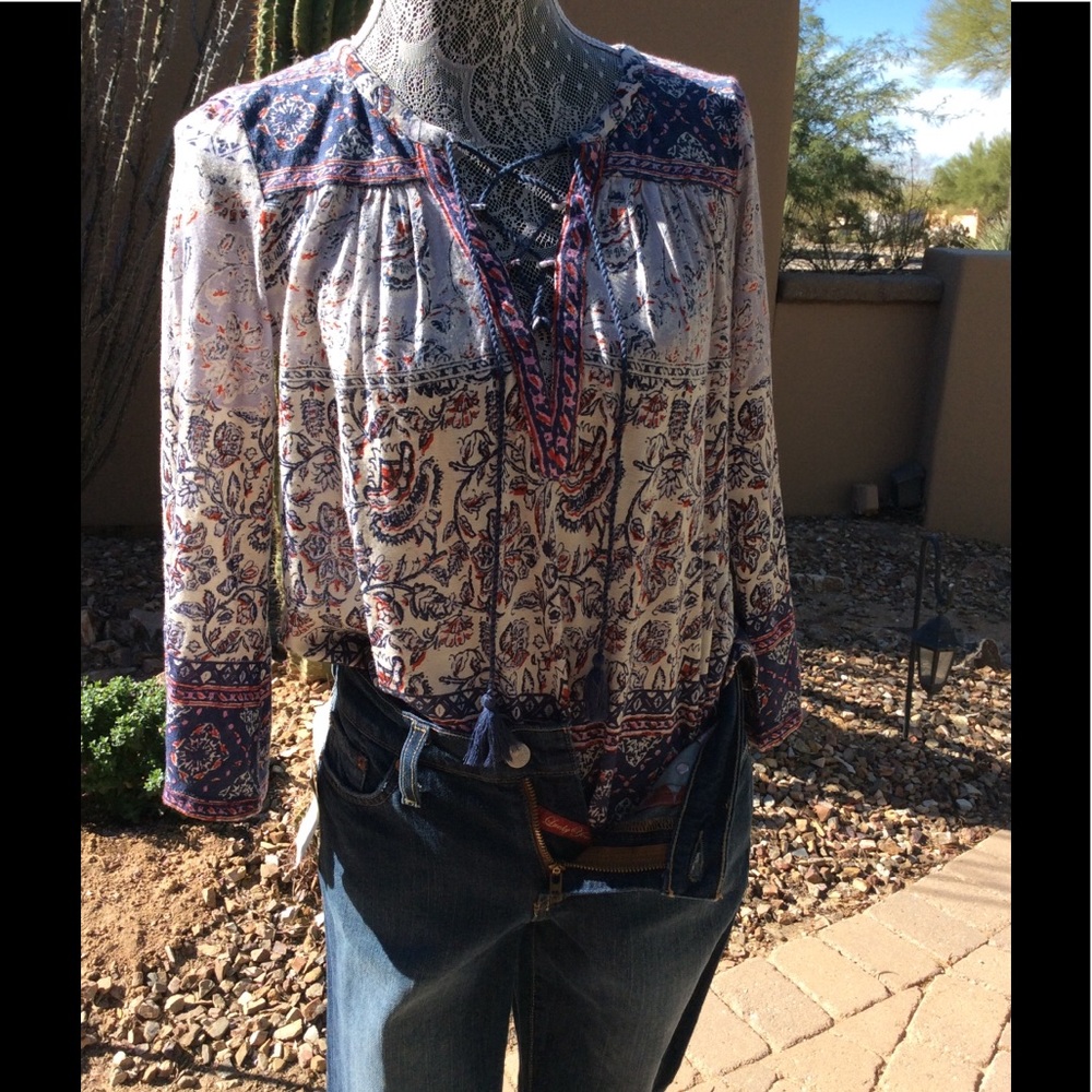 Lucky Brand Boho style shirt Brand New!!