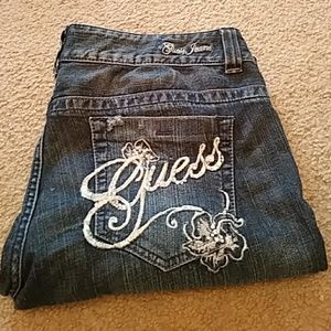 ❤GUESS❤LOGO BLING jeans!! 32 stretch!!