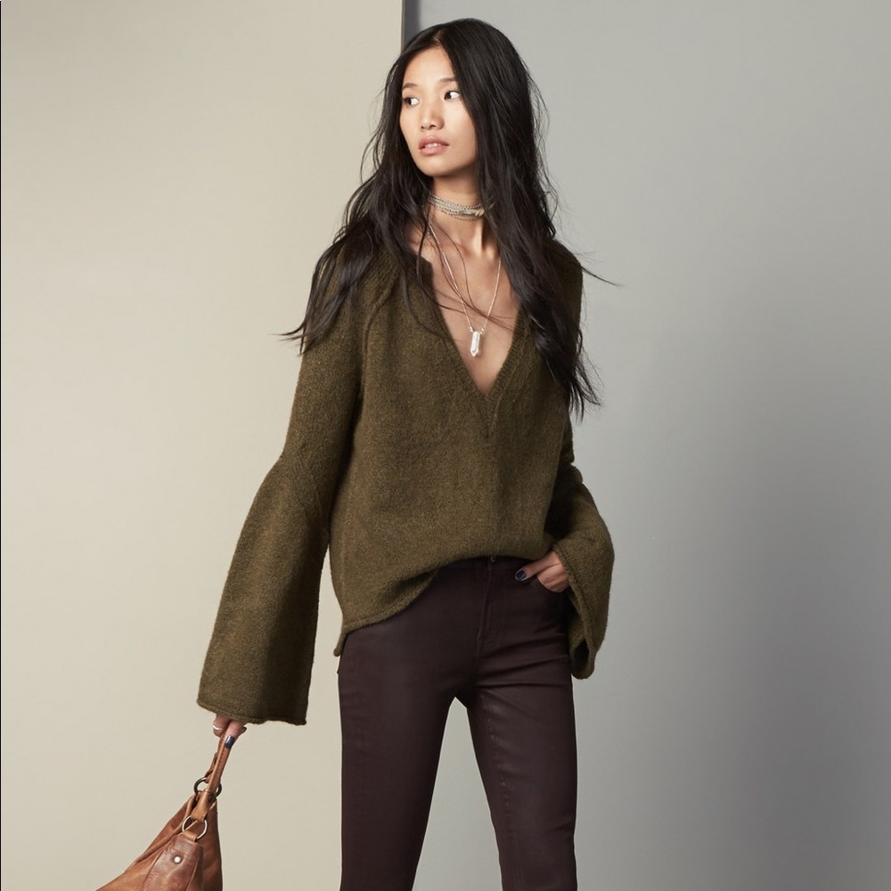 Free people bell sleeve sweater