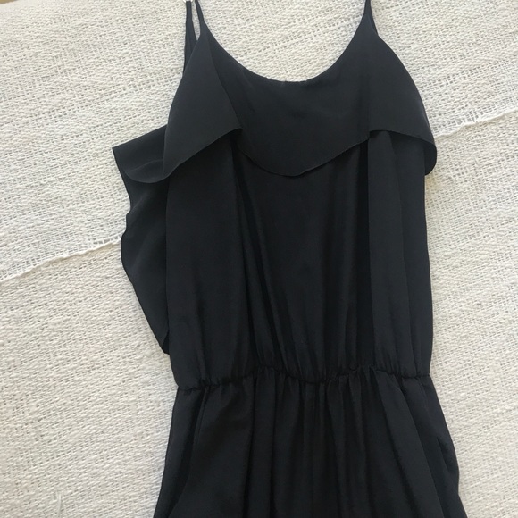 Black silk jumpsuit - Picture 2 of 3