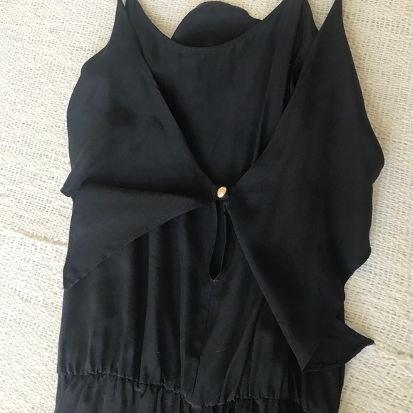 Black silk jumpsuit - Picture 3 of 3