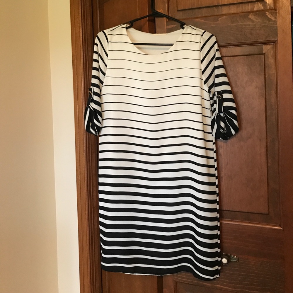Black and White Stripped Dress