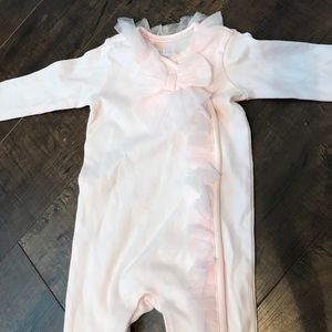 NWT pink ruffle footie pajamas