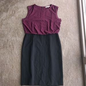 Cranberry Red and Black Dress.