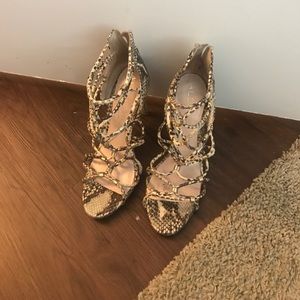 Scrappy sandal heels