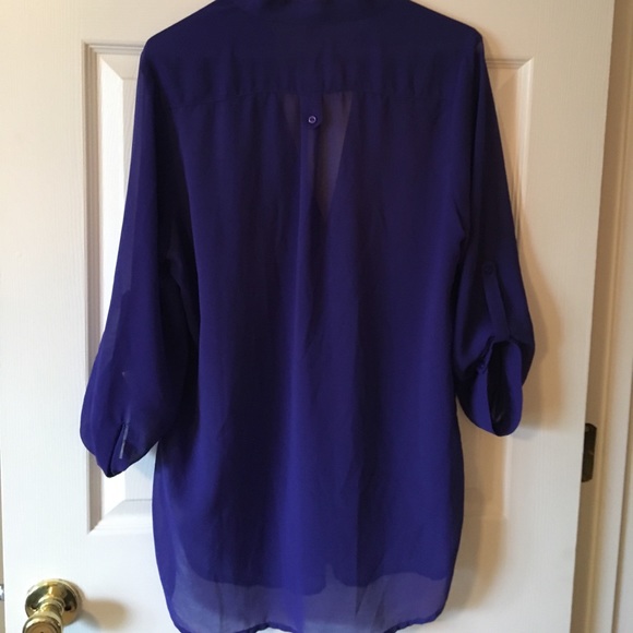 Royal blue blouse - Picture 2 of 5