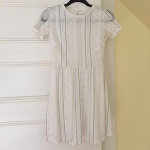 white eyelet topshop dress