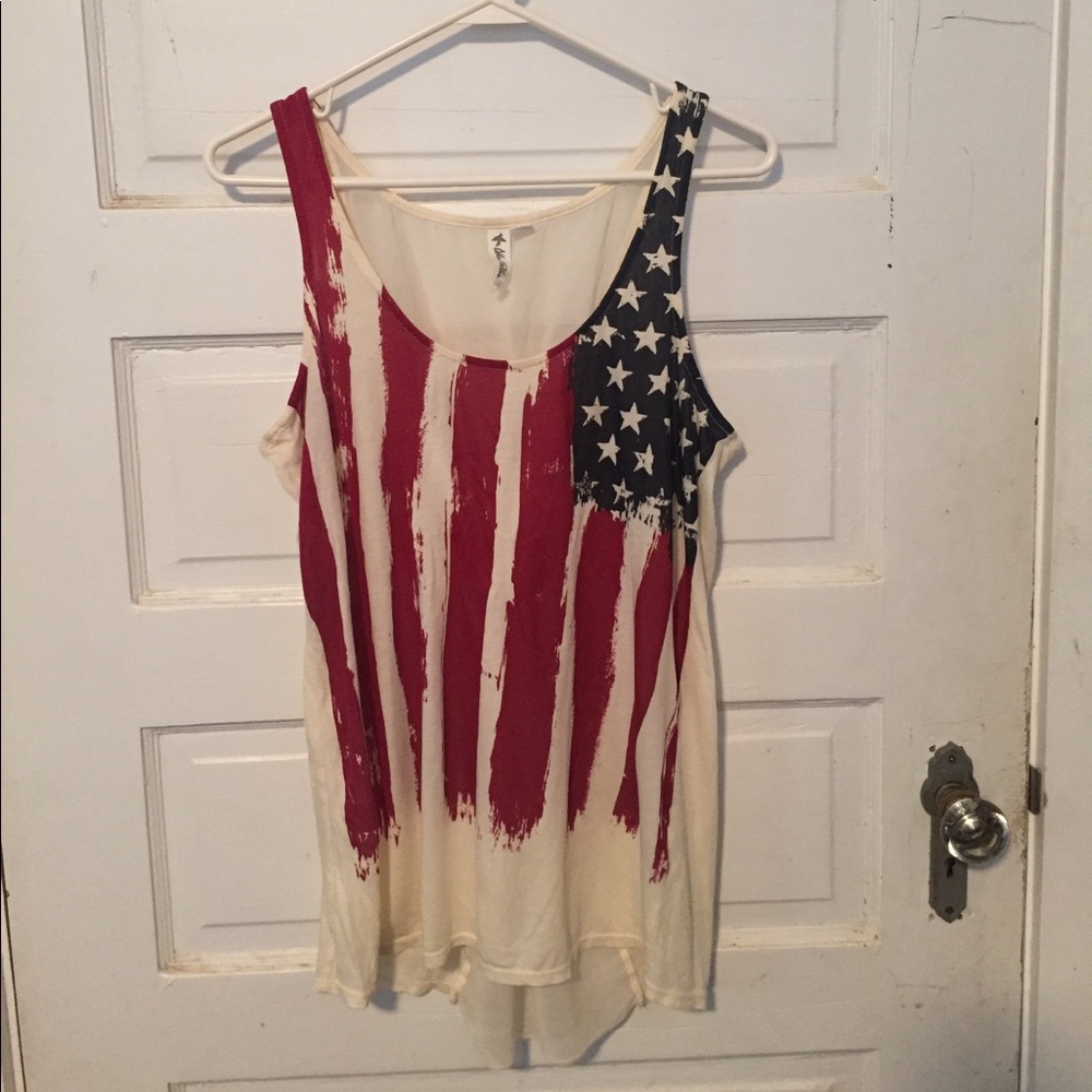 SOLD - American flag tank