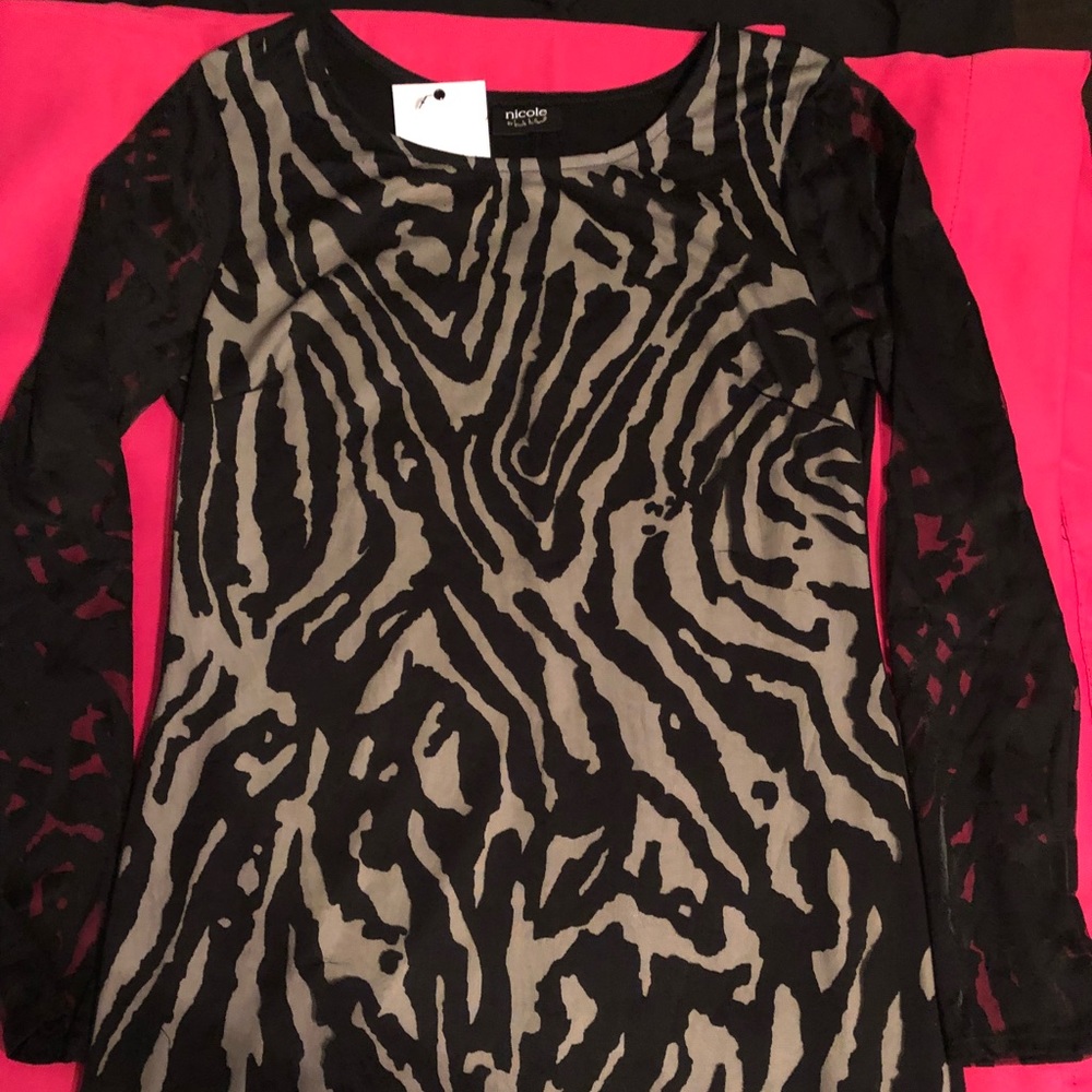 Mesh layered midi dress by Nicole By Nicole Miller