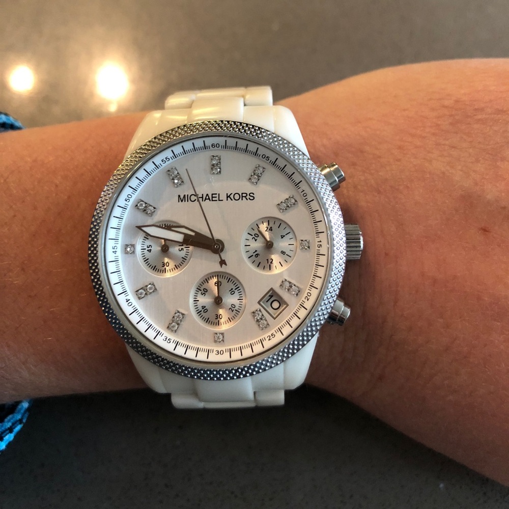 White Michael Kors watch