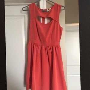 Coral cocktail dress