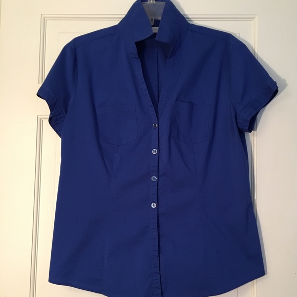 New York & Company Tops - New York & Company Blue button down blouse