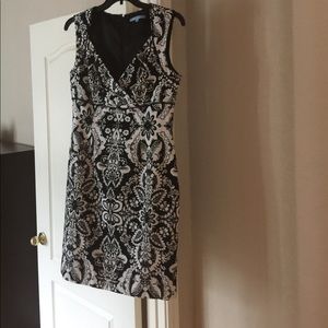 Black and white print dress