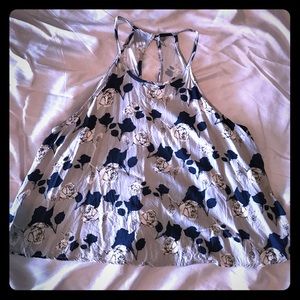 Floral cropped tank