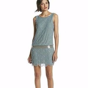 Adrianna Papell Drop Waist Beaded Dress